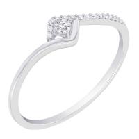 Strieborný romantický prsteň s lab-grown diamantmi Laurena