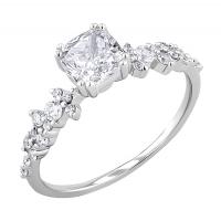 Romantický zásnubný prsteň s diamantmi Tora