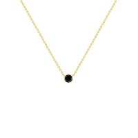 Minimalistický náhrdelník s čiernym diamantom Vieny