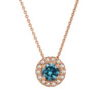 Halo náhrdelník s modrým diamantom Usara