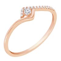 Zlatý zásnubný prsteň s lab-grown diamantmi Laurena