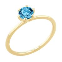 Zásnubný prsteň s certifikovaným fancy blue lab-grown diamantom Vanilla