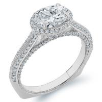 Diamantový halo zásnubný prsteň Leilani
