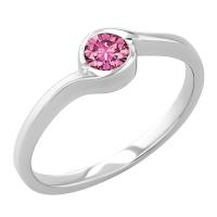 Zásnubný prsteň s ružovým zafírom Zeryka