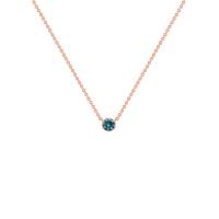 Minimalistický náhrdelník s modrým diamantom Vieny