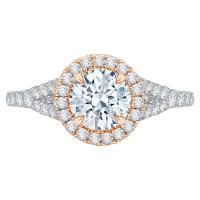 Romantický zásnubný prsteň v halo štýle s diamantmi Breana