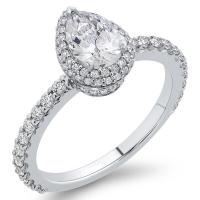 Zásnubný prsteň plný diamantov v tvare kvapky Vesper