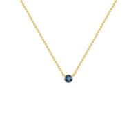 Strieborný minimalistický náhrdelník s londýnským topásom Vieny