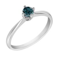 Zásnubný prsteň s modrým diamantom Carrey