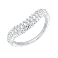 Half eternity zvlnený zlatý prsteň s lab-grown diamantmi Sven