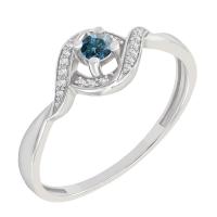 Zásnubný prsteň s modrým diamantom Krell