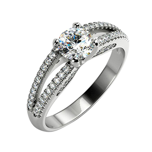 Diamantové zásnubné prstene s postrannými kameňmi