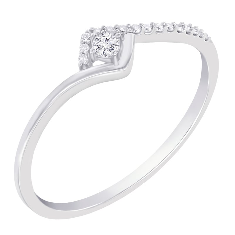 Strieborný romantický prsteň s lab-grown diamantmi Laurena