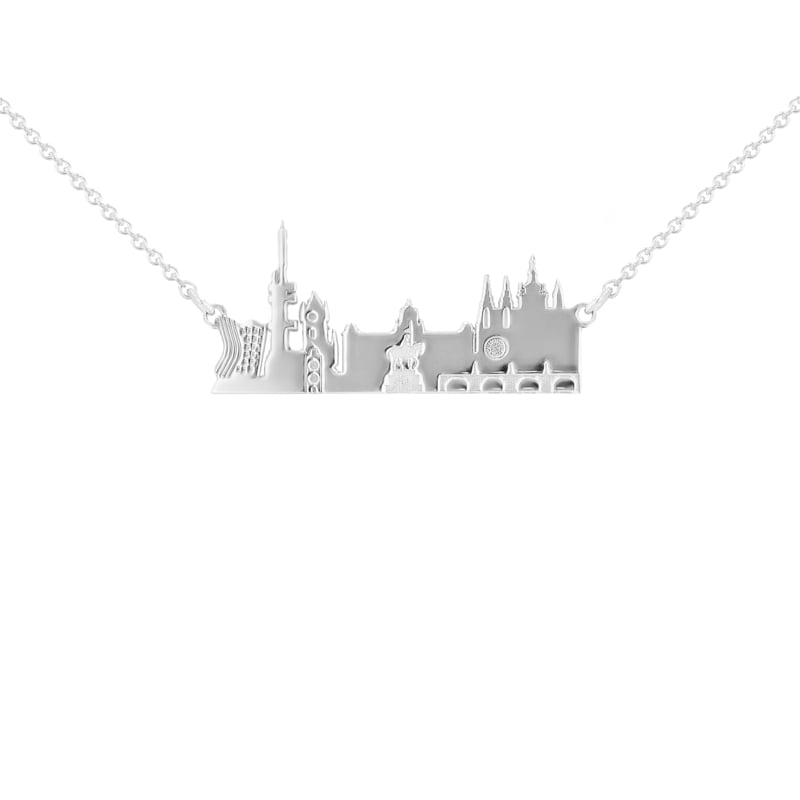 Strieborný náhrdelník mesta Praha 107200
