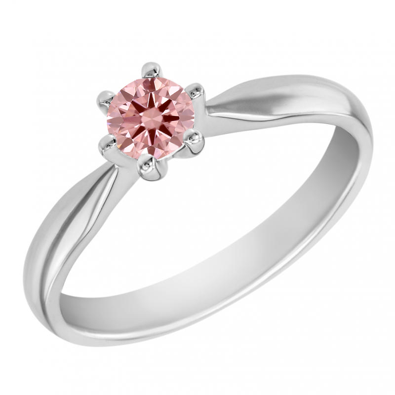 Zásnubný prsteň s certifikovaným fancy pink lab-grown diamantom Iravan