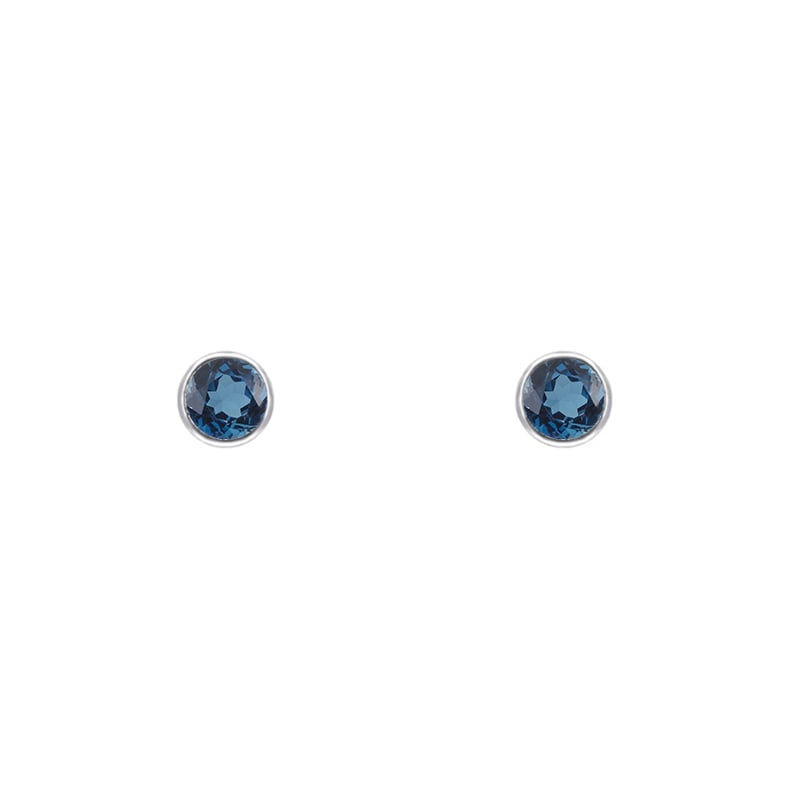 Minimalistické bezel náušnice s londýnskými topásmi Viosa