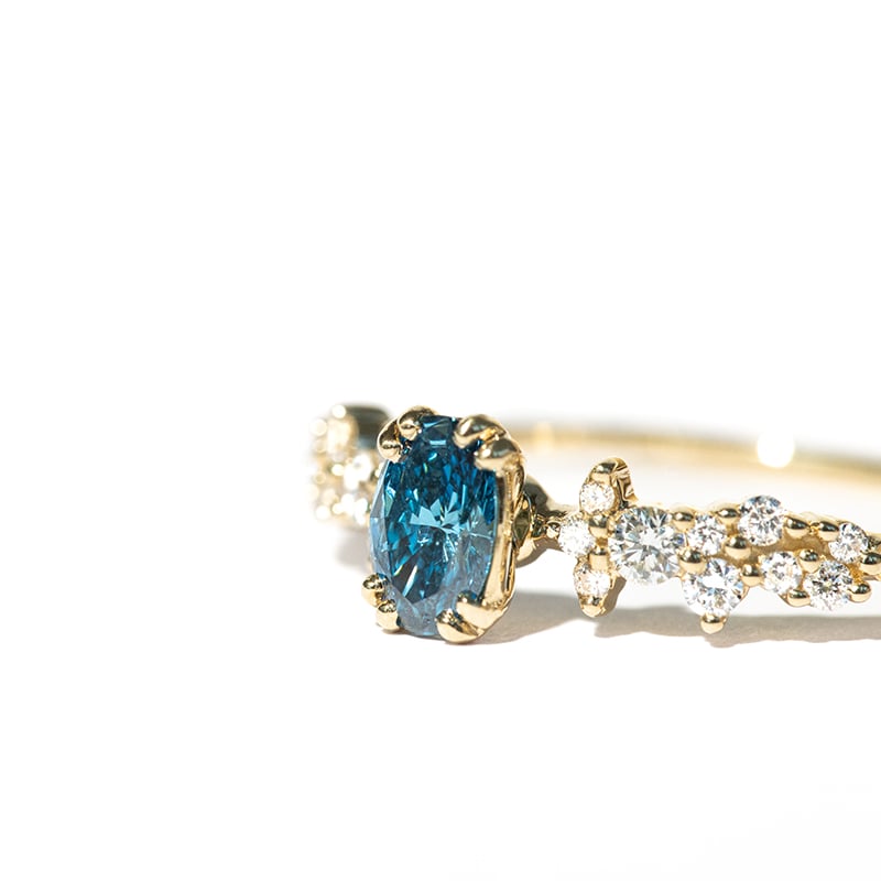 Zásnubný prsteň s 0.32ct IGI certifikovaným modrým lab-grown diamantom Lane 127220
