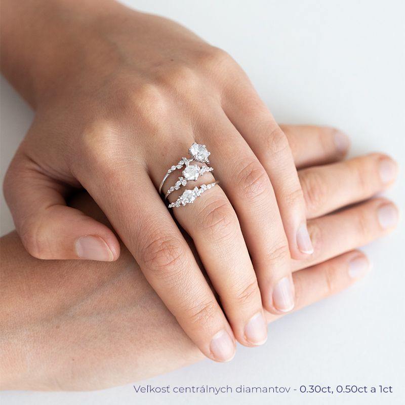 Zásnubný prsteň s diamantmi Carina 128040
