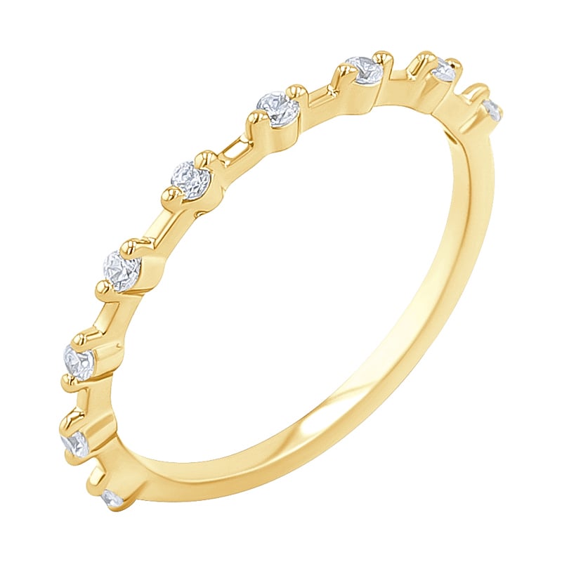 Strieborný eternity prsteň s lab-grown diamantmi Navin