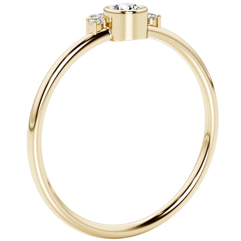 Half halo strieborný prsteň s lab-grown diamantmi Tiege 138560
