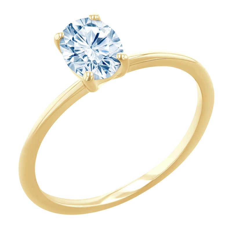 Elegantný zásnubný prsteň s oval akvamarínom Frost 151080