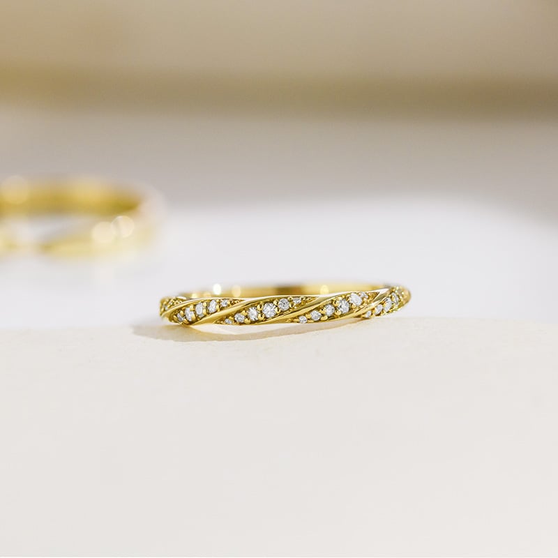 Eternity prsteň s lab-grown diamantmi a pánsky komfortný prsteň Joanne