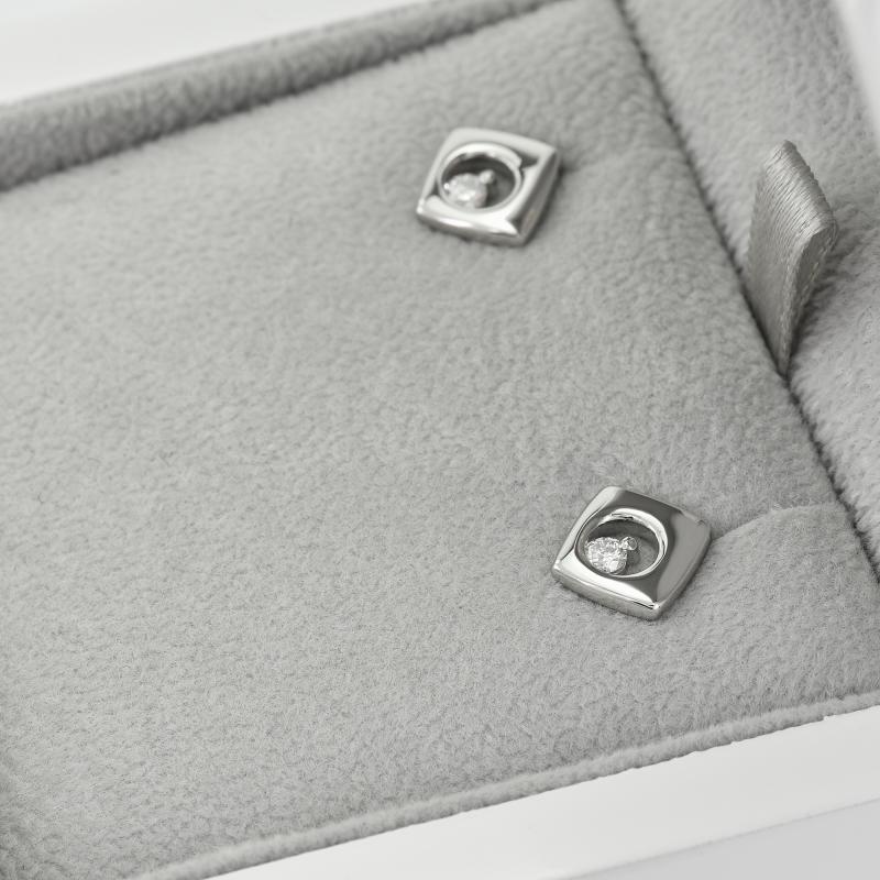 Platinové náušnice s diamantmi 38830