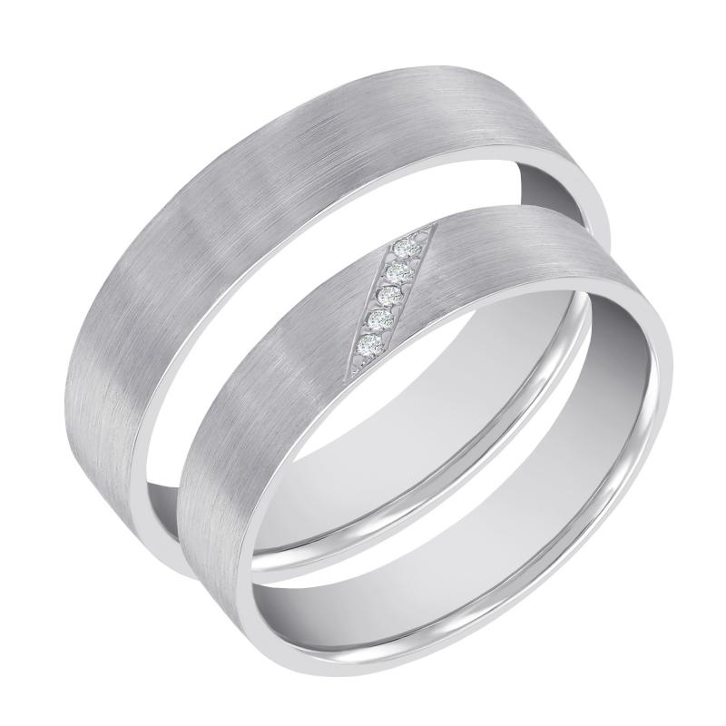 Snubné prstene z platiny s diamantmi Erilyn
