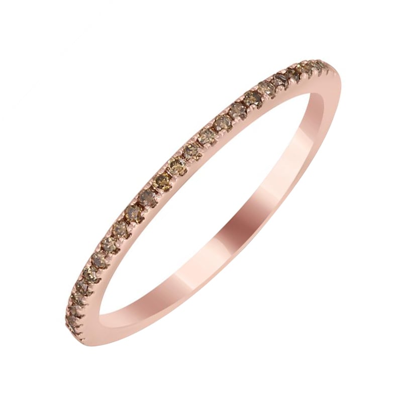 Eternity prsteň zo zlata so champagne diamantmi Girlie