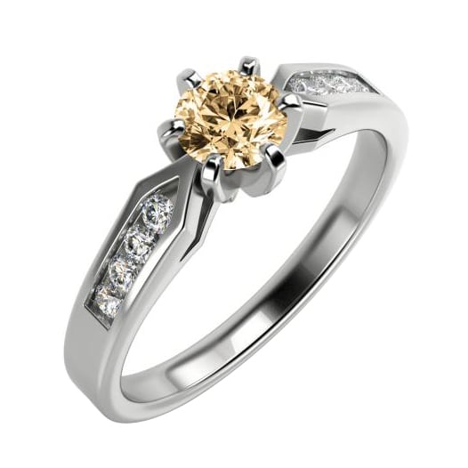 Prsteň so champagne diamantom Darreh 59360