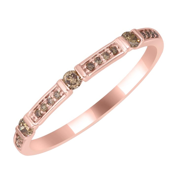 Eternity prsteň zo zlata so champagne diamantmi