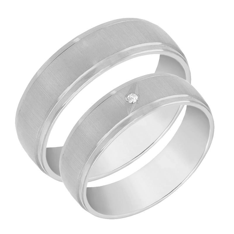 Zlaté snubné prstene s diamantom 60540