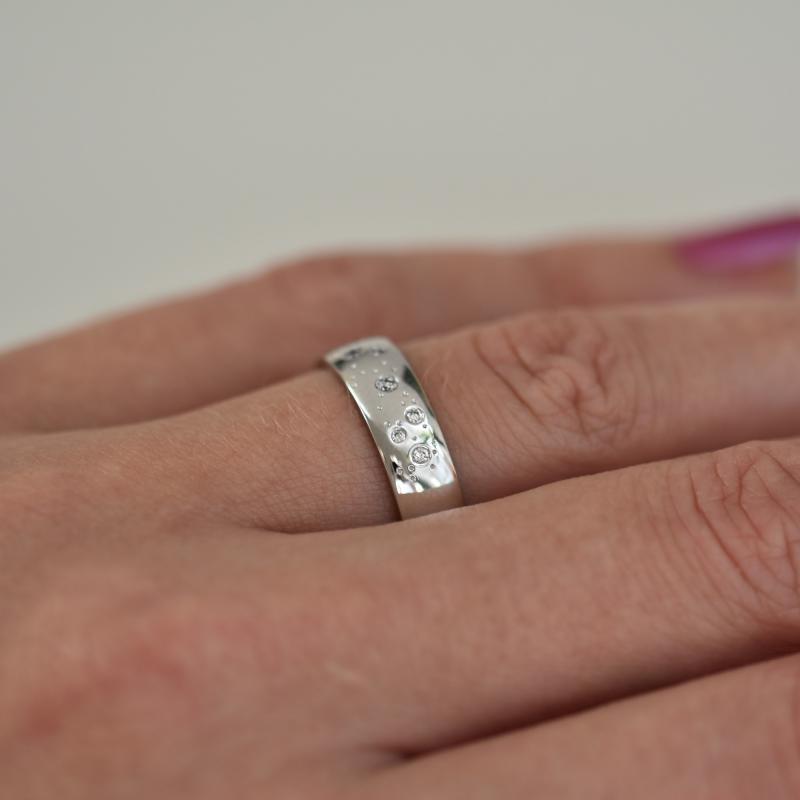 Svadobné prstene s diamantmi 76460