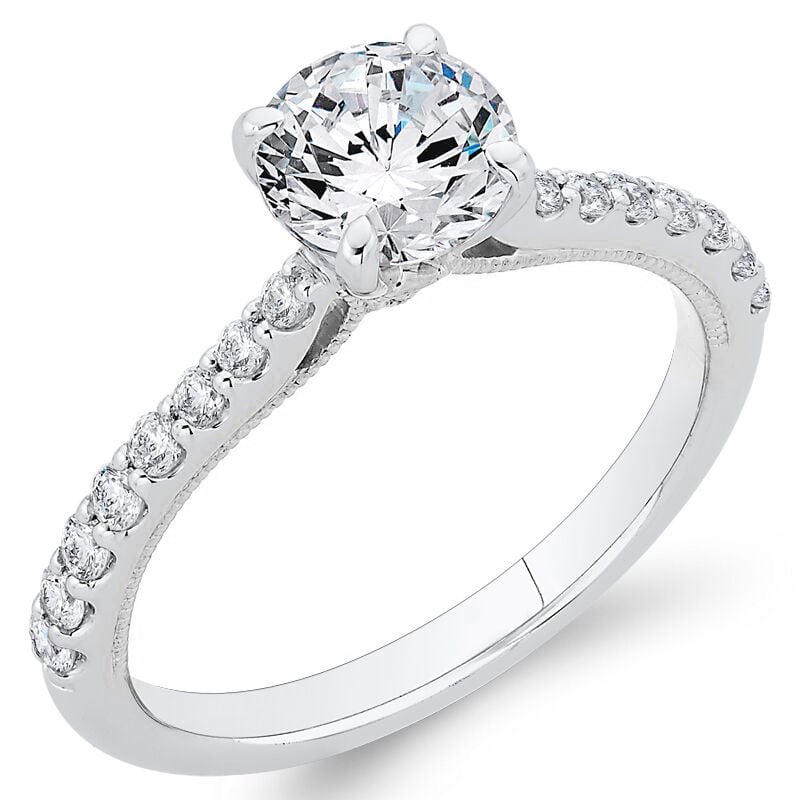 Zlatý zásnubný prsteň s diamantem 79370