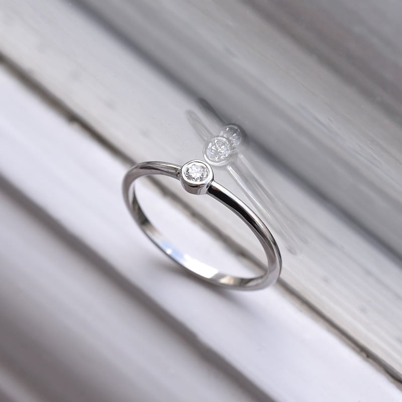 Minimalistický diamantový prsteň Kathleen