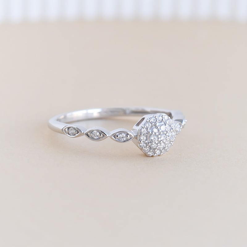 Halo prsteň s lab-grown diamantmi 95810