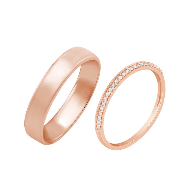 Eternity obrúčka s lab-grown diamantmi a pánsky komfortný Raihan 102001