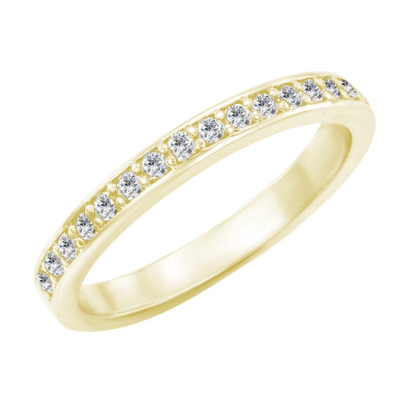 Eternity obrúčka s lab-grown diamantmi a pánsky pologuľatý prsteň Dunn 102011