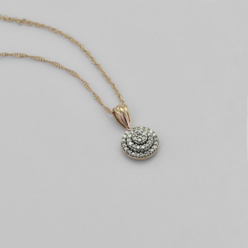 Strieborný prívesok s lab-grown diamantmi Saundra 104331