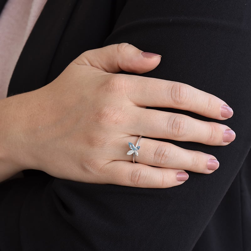 Romantická kolekcia šperkov s topásmi a diamantmi Ned 106231