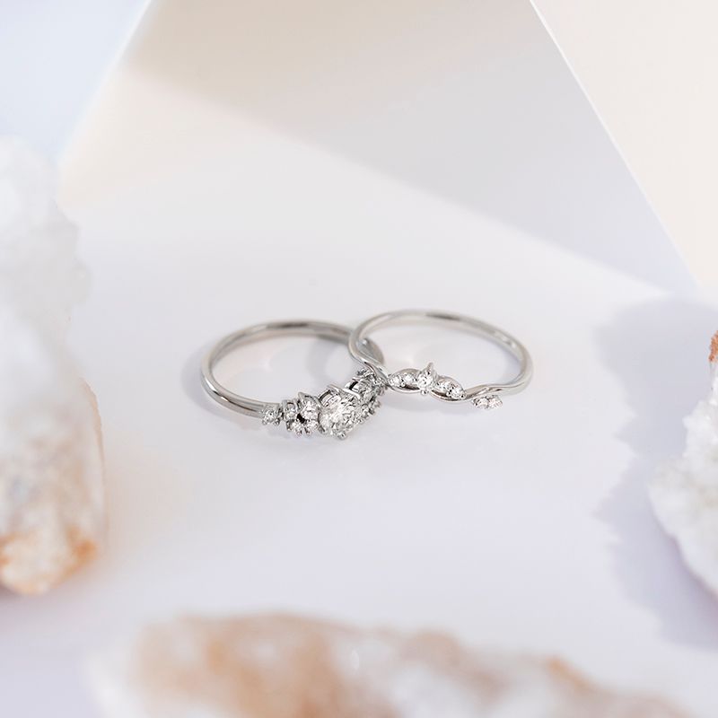 Romantický zásnubný set prsteňov s diamantmi Wise