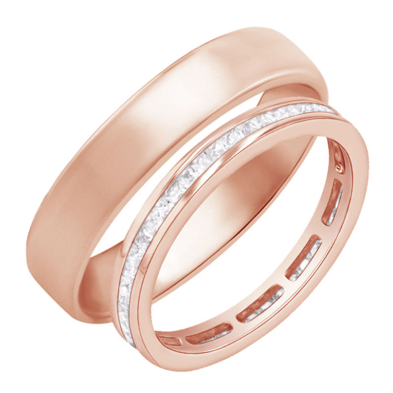 Eternity obrúčka s diamantmi a komfortný prsteň Teppo 111151