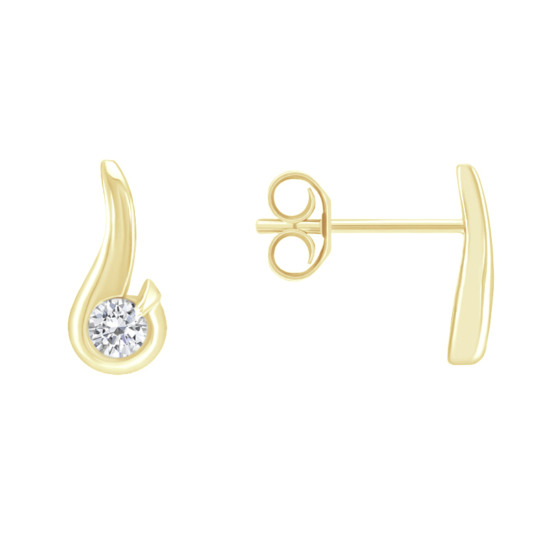 Elegantné náušnice s 0.20 ct diamantmi Janine 119911