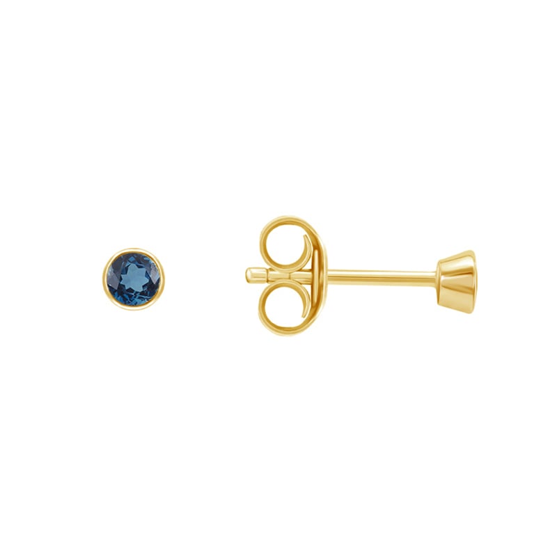 Minimalistické bezel náušnice s londýnskými topásmi Viosa 122101
