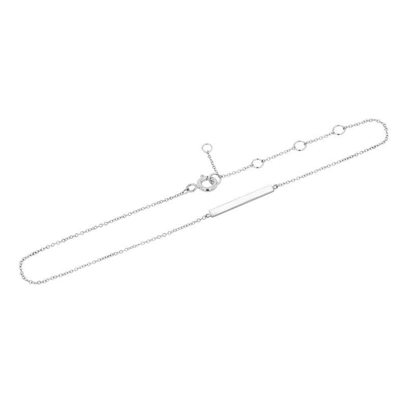 Strieborný minimalistický náramok na nohu Hawes 123551