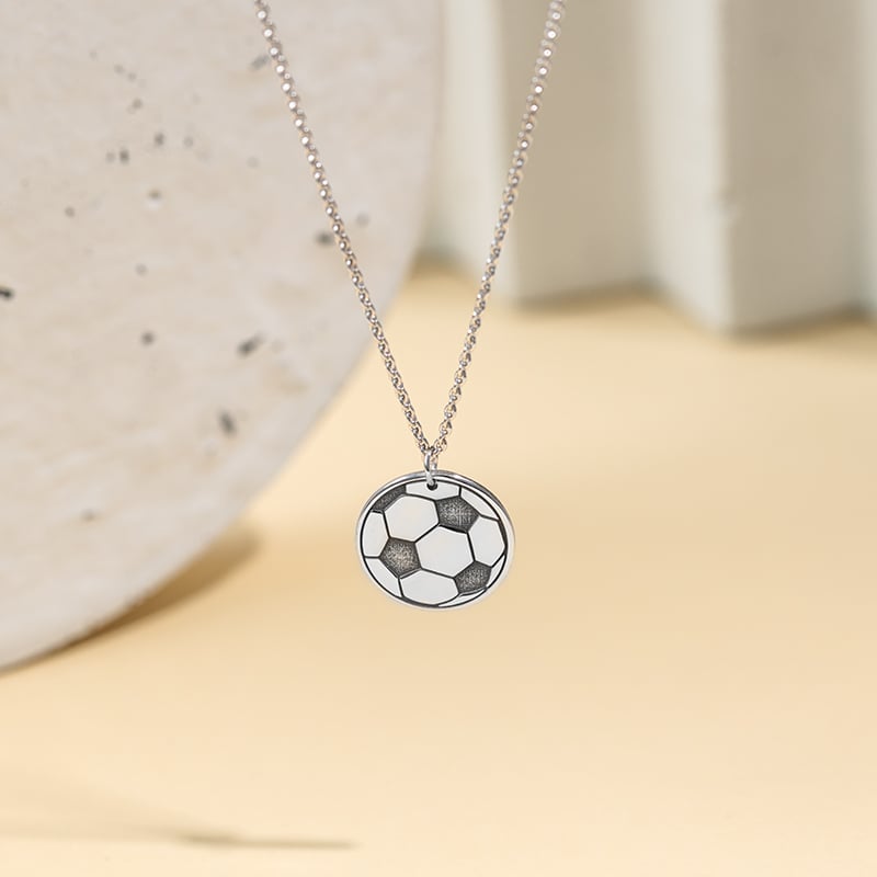 Strieborný prívesok lopta s gravírom vašej voľby Football