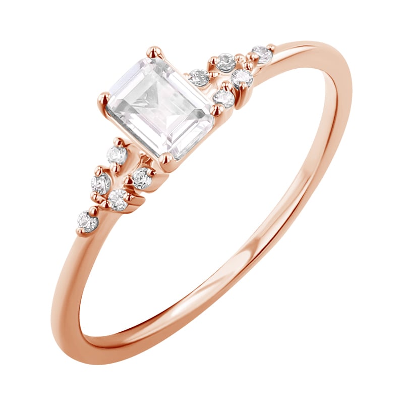 Zásnubný prsteň s emerald diamantom Sade 126501