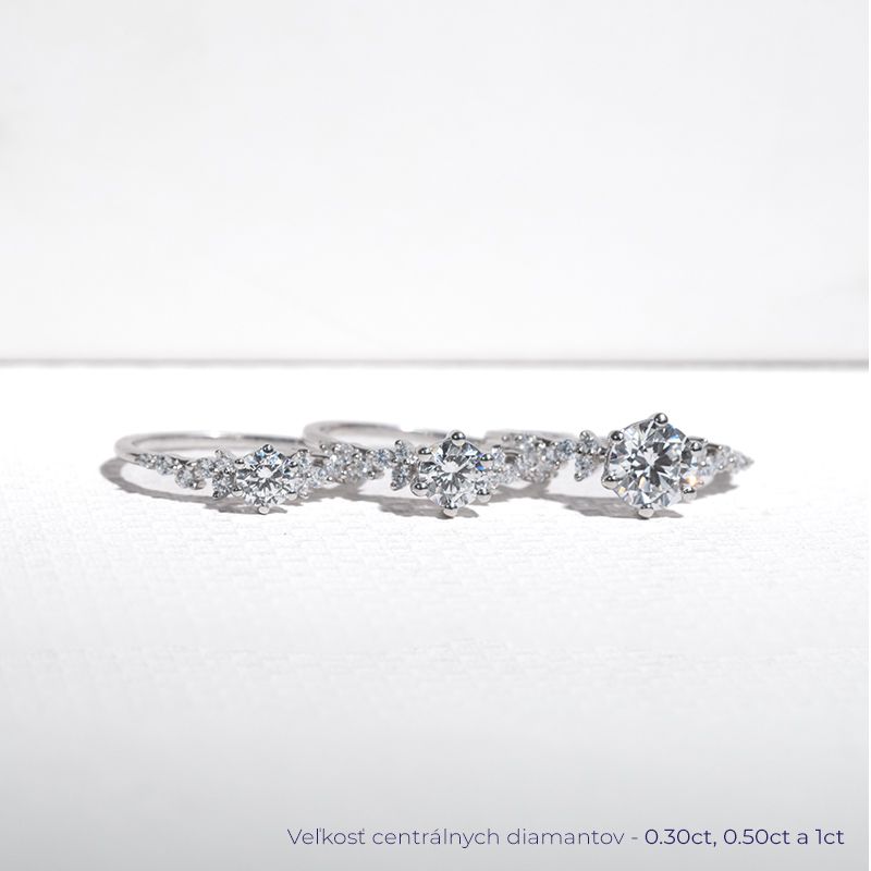Zásnubný prsteň s diamantmi Carina 128031