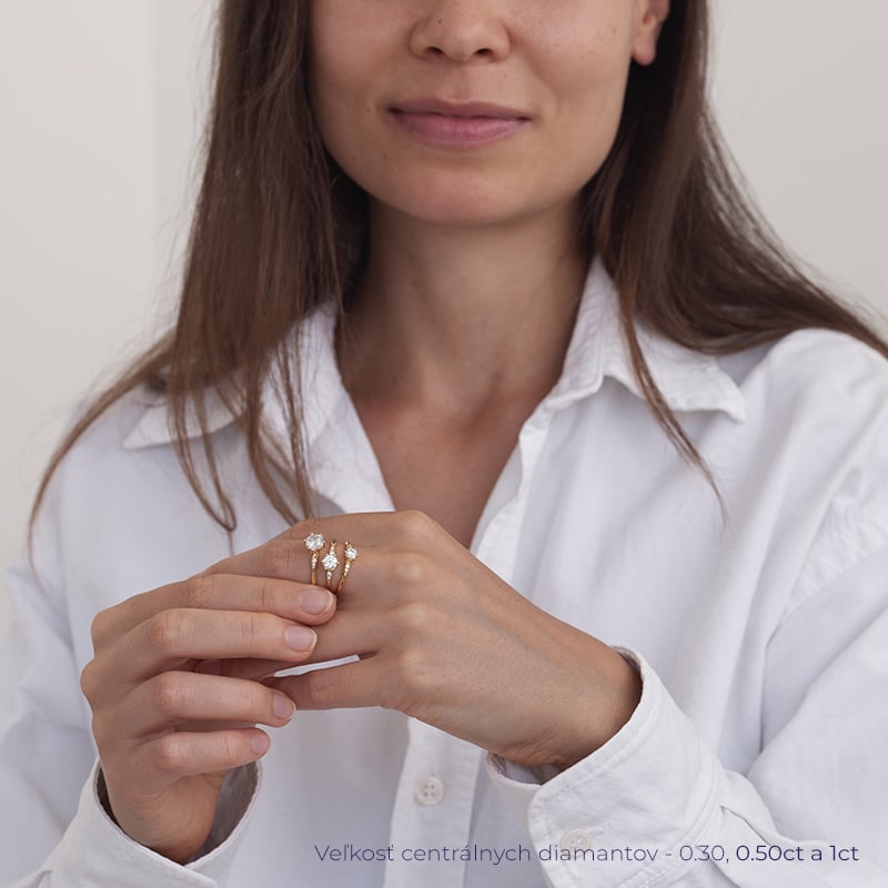 Zásnubný prsteň s lab-grown diamantmi Mileva 129121