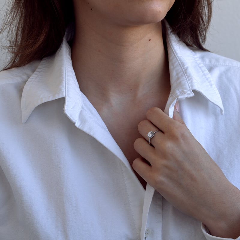 Halo zásnubný prsteň s lab-grown diamantmi Zarah 129521